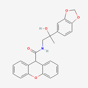 molecular formula C24H21NO5 B3010398 N-(2-(benzo[d][1,3]dioxol-5-yl)-2-hydroxypropyl)-9H-xanthene-9-carboxamide CAS No. 1396853-10-3