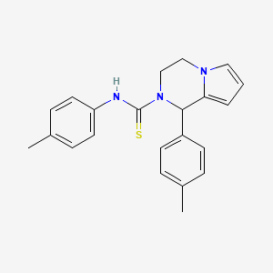 molecular formula C22H23N3S B3010412 N,1-di-p-tolyl-3,4-dihydropyrrolo[1,2-a]pyrazine-2(1H)-carbothioamide CAS No. 393830-32-5