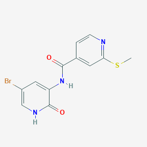 molecular formula C12H10BrN3O2S B3010414 N-(5-bromo-2-oxo-1,2-dihydropyridin-3-yl)-2-(methylsulfanyl)pyridine-4-carboxamide CAS No. 1797058-75-3