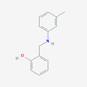 molecular formula C14H15NO B3010418 2-{[(3-Methylphenyl)amino]methyl}phenol CAS No. 17106-95-5