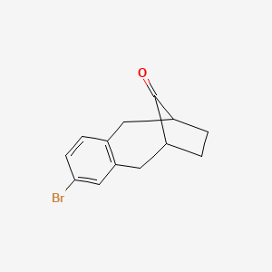 molecular formula C13H13BrO B3010422 5-溴三环[8.2.1.0,3,8]十三-3,5,7-三烯-13-酮 CAS No. 362657-66-7