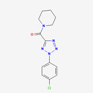 molecular formula C13H14ClN5O B3010426 (2-(4-氯苯基)-2H-四唑-5-基)(哌啶-1-基)甲酮 CAS No. 1396758-78-3