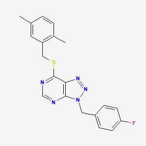 7-[(2,5-Dimethylphenyl)methylsulfanyl]-3-[(4-fluorophenyl)methyl]triazolo[4,5-d]pyrimidine