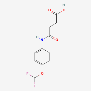 molecular formula C11H11F2NO4 B3010436 4-((4-(二氟甲氧基)苯基)氨基)-4-氧代丁酸 CAS No. 329267-54-1