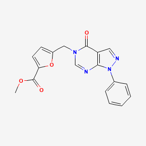 Methyl 5-[(4-oxo-1-phenylpyrazolo[3,4-d]pyrimidin-5-yl)methyl]furan-2-carboxylate