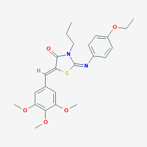 molecular formula C24H28N2O5S B301044 2-[(4-Ethoxyphenyl)imino]-3-propyl-5-(3,4,5-trimethoxybenzylidene)-1,3-thiazolidin-4-one 