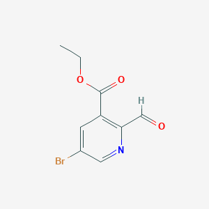 molecular formula C9H8BrNO3 B3010445 Ethyl 5-bromo-2-formylpyridine-3-carboxylate CAS No. 1346535-38-3