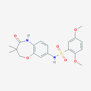 N-(3,3-dimethyl-4-oxo-2,3,4,5-tetrahydrobenzo[b][1,4]oxazepin-8-yl)-2,5-dimethoxybenzenesulfonamide