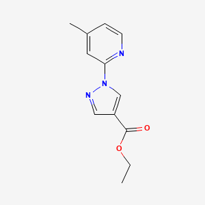 molecular formula C12H13N3O2 B3010457 1-(4-甲基吡啶-2-基)吡唑-4-甲酸乙酯 CAS No. 1502723-05-8