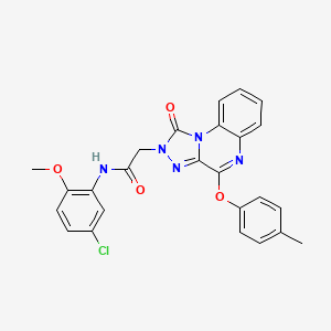 molecular formula C25H20ClN5O4 B3010470 N-(5-chloro-2-methoxyphenyl)-2-[4-(4-methylphenoxy)-1-oxo[1,2,4]triazolo[4,3-a]quinoxalin-2(1H)-yl]acetamide CAS No. 1358625-32-7