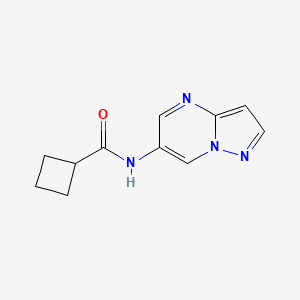 molecular formula C11H12N4O B3010471 N-(吡唑并[1,5-a]嘧啶-6-基)环丁烷甲酰胺 CAS No. 2034584-04-6