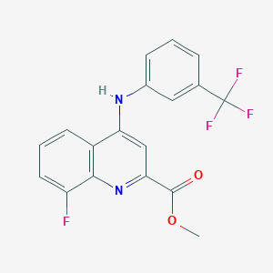Methyl 8-fluoro-4-[3-(trifluoromethyl)anilino]quinoline-2-carboxylate