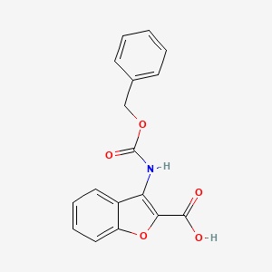molecular formula C17H13NO5 B3010474 3-(Phenylmethoxycarbonylamino)-1-benzofuran-2-carboxylic acid CAS No. 2287289-14-7
