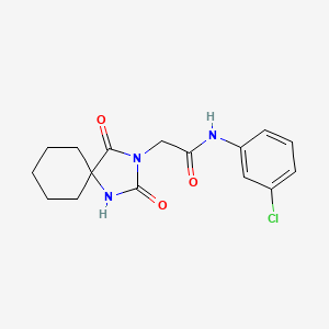 molecular formula C16H18ClN3O3 B3010484 N-(3-氯苯基)-2-(2,4-二氧代-1,3-二氮杂螺[4.5]癸-3-基)乙酰胺 CAS No. 522627-97-0