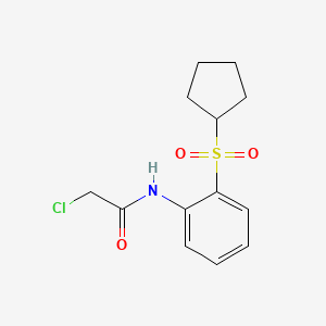 molecular formula C13H16ClNO3S B3010486 2-Chloro-N-(2-cyclopentylsulfonylphenyl)acetamide CAS No. 2411305-10-5