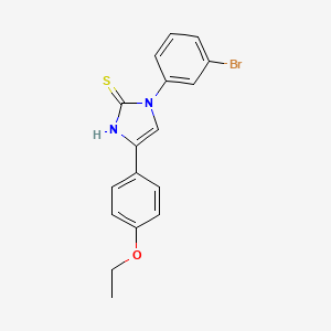 molecular formula C17H15BrN2OS B3010494 3-(3-bromophenyl)-5-(4-ethoxyphenyl)-1H-imidazole-2-thione CAS No. 688791-38-0