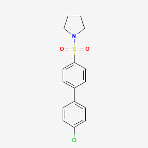 molecular formula C16H16ClNO2S B3010497 1-[4-(4-Chlorophenyl)phenyl]sulfonylpyrrolidine CAS No. 667912-32-5
