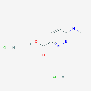 molecular formula C7H11Cl2N3O2 B3010504 6-(二甲氨基)吡啶二甲酸-3-羧酸；二盐酸盐 CAS No. 2408958-48-3