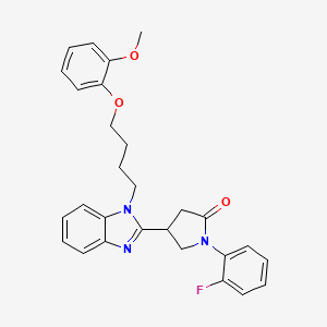 1-(2-fluorophenyl)-4-{1-[4-(2-methoxyphenoxy)butyl]-1H-benzimidazol-2-yl}pyrrolidin-2-one