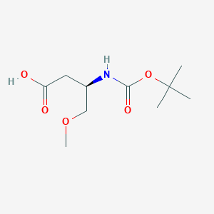 molecular formula C10H19NO5 B3010519 (R)-3-((叔丁氧羰基)氨基)-4-甲氧基丁酸 CAS No. 2166088-18-0
