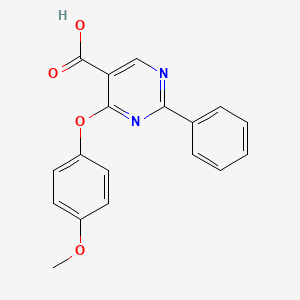 4-(4-Methoxyphenoxy)-2-phenyl-5-pyrimidinecarboxylic acid
