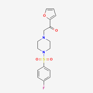 2-(4-((4-Fluorophenyl)sulfonyl)piperazin-1-yl)-1-(furan-2-yl)ethanone