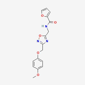 N-((3-((4-methoxyphenoxy)methyl)-1,2,4-oxadiazol-5-yl)methyl)furan-2-carboxamide