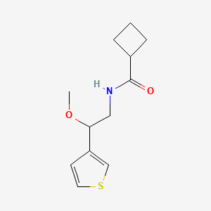 molecular formula C12H17NO2S B3010543 N-(2-甲氧基-2-(噻吩-3-基)乙基)环丁烷甲酰胺 CAS No. 1448052-45-6