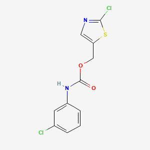 molecular formula C11H8Cl2N2O2S B3010544 (2-氯-1,3-噻唑-5-基)甲基 N-(3-氯苯基)氨基甲酸酯 CAS No. 341967-64-4