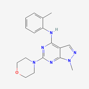 molecular formula C17H20N6O B3010546 1-methyl-6-morpholino-N-(o-tolyl)-1H-pyrazolo[3,4-d]pyrimidin-4-amine CAS No. 887453-77-2