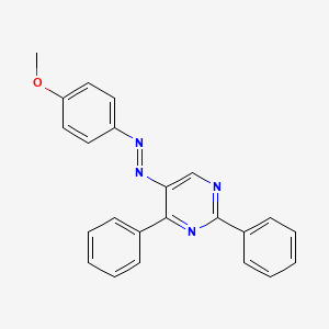 molecular formula C23H18N4O B3010554 5-[2-(4-Methoxyphenyl)diazenyl]-2,4-diphenylpyrimidine CAS No. 339279-54-8