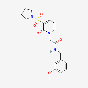 molecular formula C19H23N3O5S B3010556 N-(3-methoxybenzyl)-2-(2-oxo-3-(pyrrolidin-1-ylsulfonyl)pyridin-1(2H)-yl)acetamide CAS No. 1251667-88-5