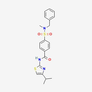 molecular formula C21H23N3O3S2 B3010562 4-(N-benzyl-N-methylsulfamoyl)-N-(4-isopropylthiazol-2-yl)benzamide CAS No. 1219844-45-7