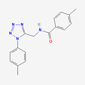 molecular formula C17H17N5O B3010566 4-methyl-N-((1-(p-tolyl)-1H-tetrazol-5-yl)methyl)benzamide CAS No. 920459-44-5