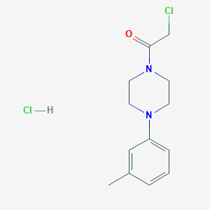 molecular formula C13H18Cl2N2O B3010567 2-Chloro-1-[4-(3-methylphenyl)piperazin-1-yl]ethanone;hydrochloride CAS No. 1171517-89-7