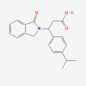 molecular formula C20H21NO3 B3010568 3-(4-isopropylphenyl)-3-(1-oxo-1,3-dihydro-2H-isoindol-2-yl)propanoic acid CAS No. 478079-07-1