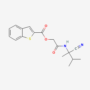 molecular formula C17H18N2O3S B3010569 [(1-Cyano-1,2-dimethylpropyl)carbamoyl]methyl 1-benzothiophene-2-carboxylate CAS No. 871547-06-7