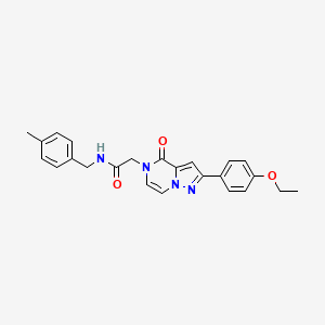 molecular formula C24H24N4O3 B3010572 2-[2-(4-ethoxyphenyl)-4-oxopyrazolo[1,5-a]pyrazin-5(4H)-yl]-N-(4-methylbenzyl)acetamide CAS No. 941938-55-2