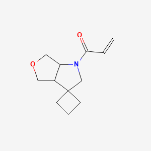 molecular formula C12H17NO2 B3010578 1-spiro[3a,4,6,6a-tetrahydro-2H-furo[3,4-b]pyrrole-3,1'-cyclobutane]-1-ylprop-2-en-1-one CAS No. 2194024-76-3