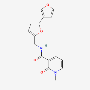 molecular formula C16H14N2O4 B3010587 N-([2,3'-bifuran]-5-ylmethyl)-1-methyl-2-oxo-1,2-dihydropyridine-3-carboxamide CAS No. 2034487-67-5