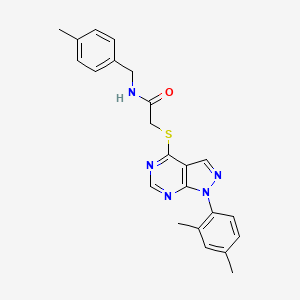 2-[1-(2,4-dimethylphenyl)pyrazolo[3,4-d]pyrimidin-4-yl]sulfanyl-N-[(4-methylphenyl)methyl]acetamide
