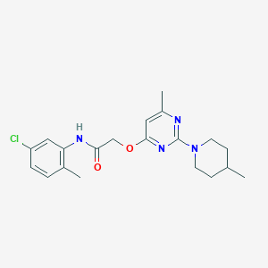 N-(5-chloro-2-methylphenyl)-2-{[6-methyl-2-(4-methylpiperidin-1-yl)pyrimidin-4-yl]oxy}acetamide