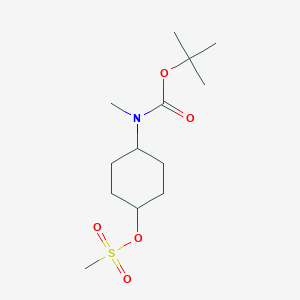 tert-butyl N-methyl-N-[(1r,4r)-4-(methanesulfonyloxy)cyclohexyl]carbamate, trans