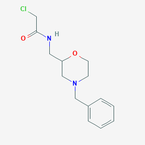 molecular formula C14H19ClN2O2 B3010600 N-[(4-benzylmorpholin-2-yl)methyl]-2-chloroacetamide CAS No. 790263-92-2