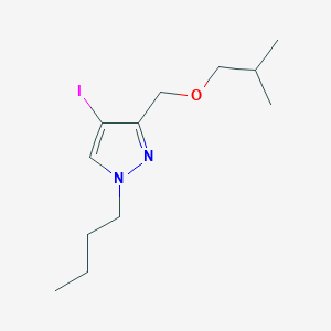 molecular formula C12H21IN2O B3010602 1-butyl-4-iodo-3-(isobutoxymethyl)-1H-pyrazole CAS No. 1856044-27-3