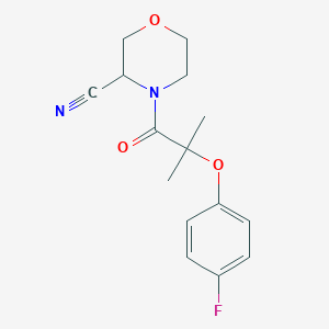 4-[2-(4-Fluorophenoxy)-2-methylpropanoyl]morpholine-3-carbonitrile