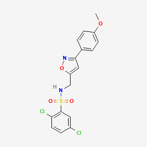 molecular formula C17H14Cl2N2O4S B3010604 2,5-dichloro-N-{[3-(4-methoxyphenyl)-5-isoxazolyl]methyl}benzenesulfonamide CAS No. 339016-83-0