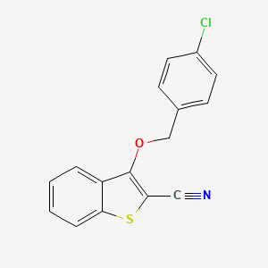 3-[(4-Chlorophenyl)methoxy]-1-benzothiophene-2-carbonitrile