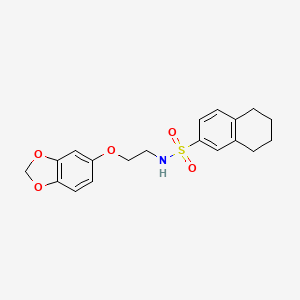 N-(2-(benzo[d][1,3]dioxol-5-yloxy)ethyl)-5,6,7,8-tetrahydronaphthalene-2-sulfonamide