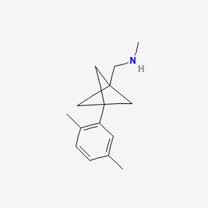 molecular formula C15H21N B3010631 1-[3-(2,5-Dimethylphenyl)-1-bicyclo[1.1.1]pentanyl]-N-methylmethanamine CAS No. 2287271-80-9